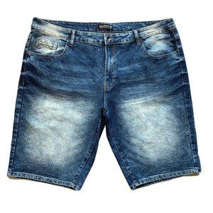 Southpole Denim Jean Shorts‎ Mens 44 (45x13.5) Stretch Faded Dark Blue Wash Long